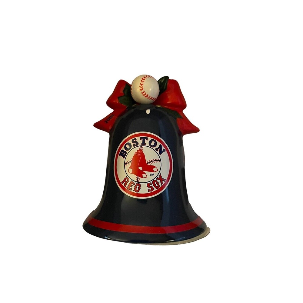 World Series Boston Red Sox 2004 Porcelain Christmas Bell Danbury Mint open box